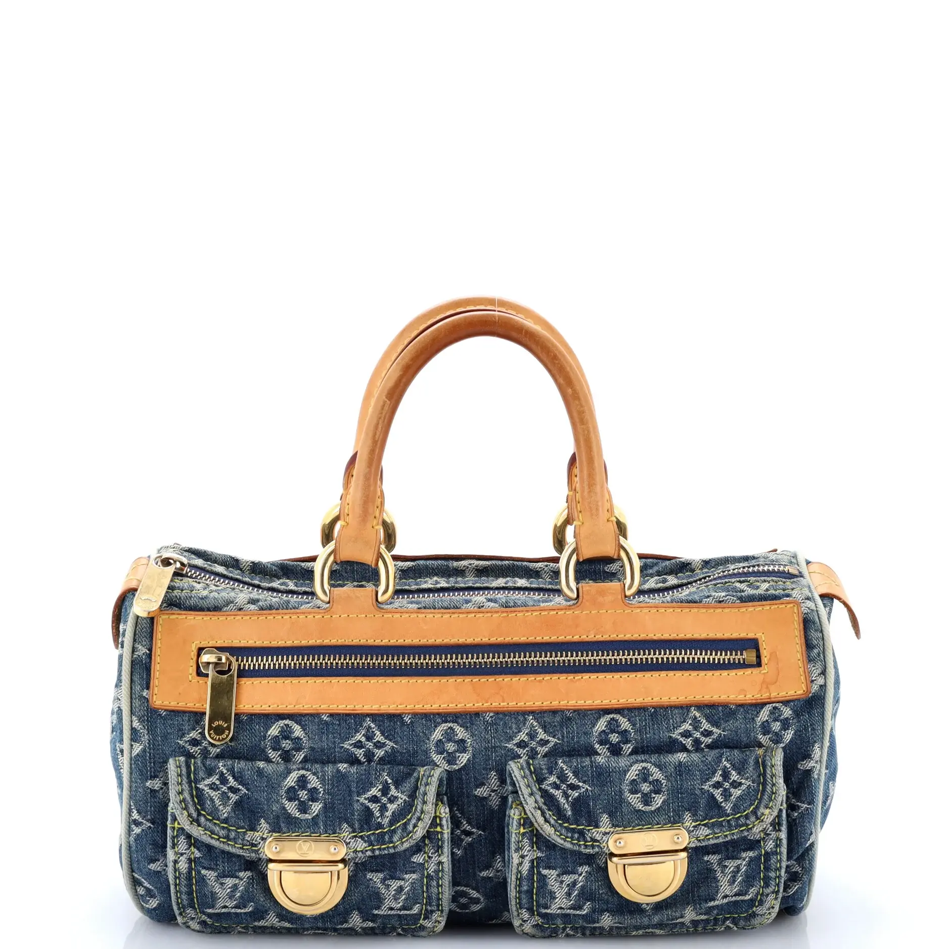 Pre-owned Louis Vuitton Denim Shoulder bags Neo Speedy Bag by Rebag