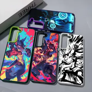 Pokemon Lucario Smartphone Protective Case For Samsung Galaxy S25 S24 S23 S22 S21 S20 Note20 Ultra Plus Fe colored silver Cover Protection
