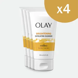 4 Pack Olay Brightening Exfoliating Cleanser with Vitamin C