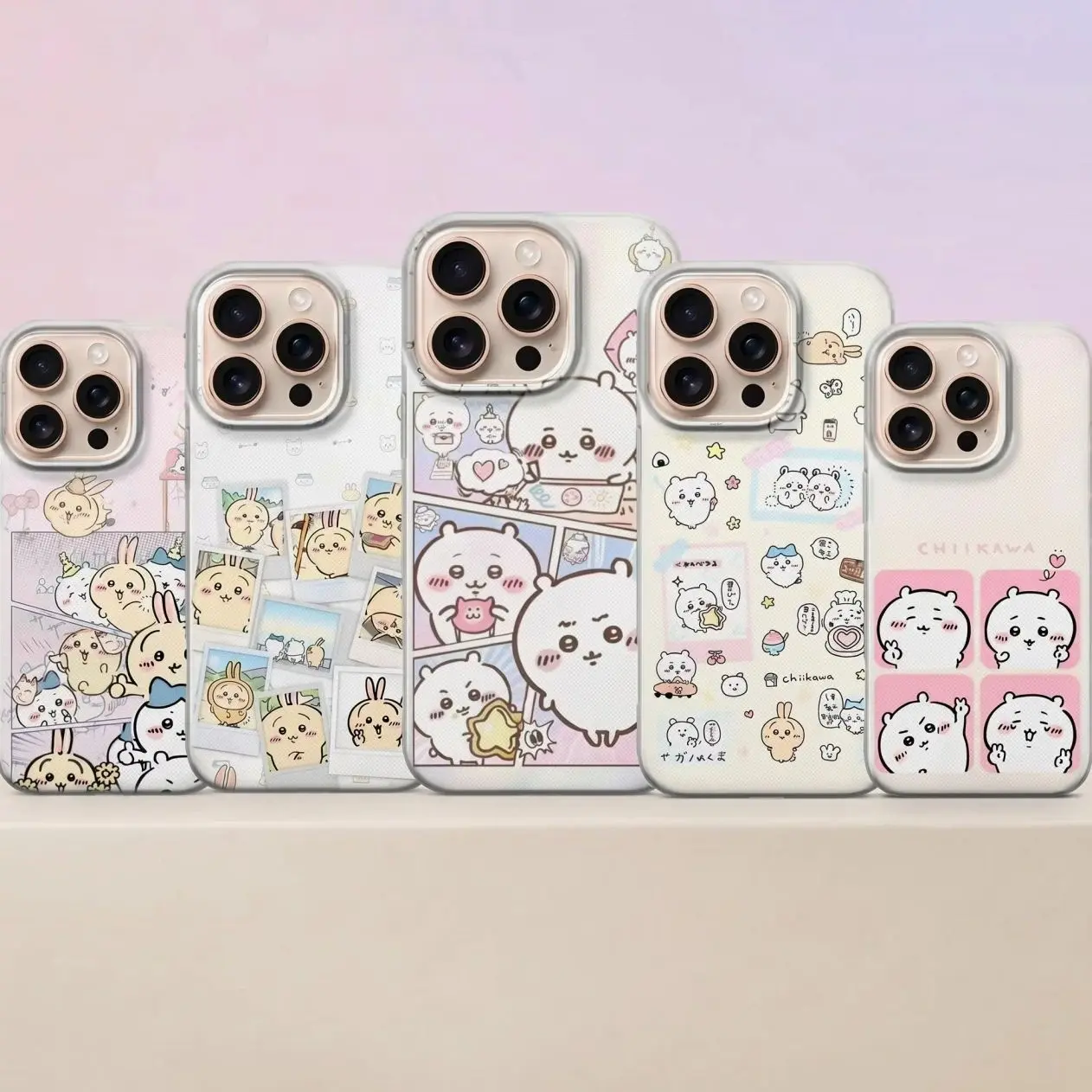 Chiikawa Kawaii Collage Phone Case, Cute Anime TPU Protective Cover for iPhone 11–17 Pro Max, Samsung Galaxy S21–S25, Shockproof Cartoon Gift for Anime Fans