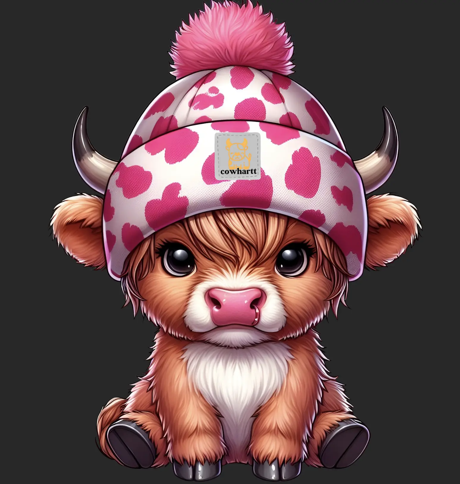 Kids Highland Cows DTF Heat Transfer Gangsheet - Specialty DIY Supply with Design for Craft Projects