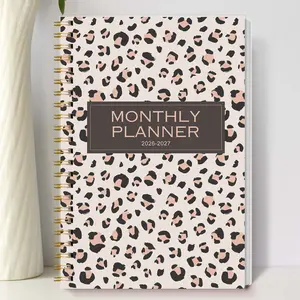 1pc 2026-2027 Weekly And Monthly Academic Year Planner Calendar Notebook, 2026 Jan - 2027 Dec, 5.7" X 8", A5 Monthly Planner Notebook With Notes Waterproof Cover, Personal Organizer, Spiral Bound Planner, Office & School Supplies