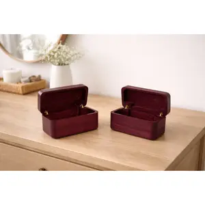Handcrafted Purpleheart Keepsake Box (5" x 2.5" x 2.75") | Old Salty Mill
