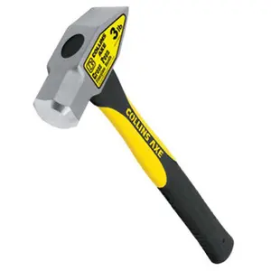 212 MAIN Truper CRP-3FD-C 3 lbs. Cross Pein Hammer, Heavy Duty Drop Forged Hand Tool, Double Injected Fiberglass Handle, Ideal for DIY Tools