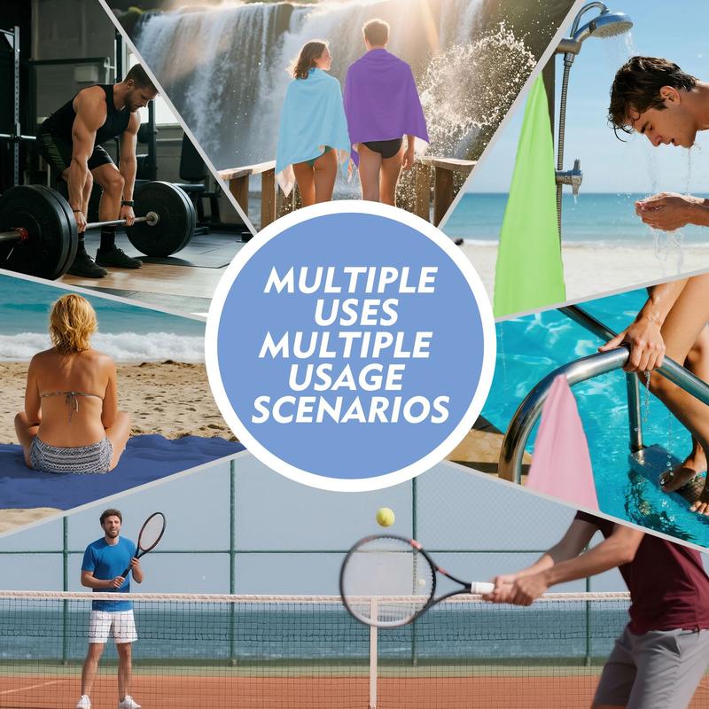 Magnetic Bath Towel Extra Large Quick-Drying Beach Towel Double-Sided Velvet Soft Portable Travel 4-Corner Magnets 520G Load