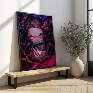 Nezuko Kamado Demon Slayer Anime Poster, Nezuko Kimetsu no Yaiba Anime Manga Posters (NO FRAME)