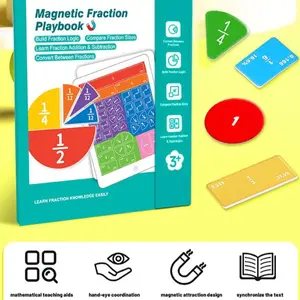 Magnetic Fraction Circles Math Manipulatives for Grades 3-5 Visual Tool for Numerator Denominator Fraction Operations Learning Kit