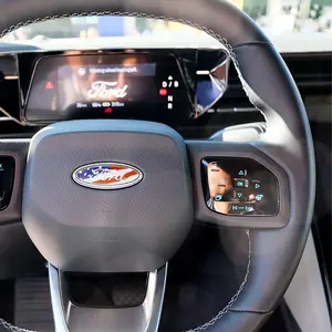 Ford Steering Wheel Decal Protection Sticker, Anti-Scratch Decorative Accessory for Focus/mondeo/edge L Models, 58x24mm