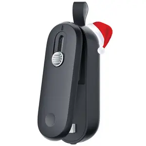 Bag Sealer, 2 IN 1 Mini Bag Sealer Heat Seal with Cutter, Portable Bag Resealer Handheld with Lanyard Heat Sealer for Chip Bags Food Storage