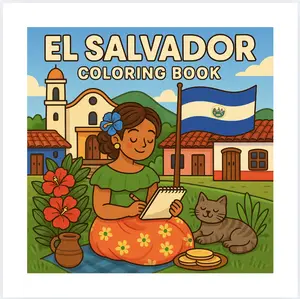 El Salvador Coloring Book | Salvadoran Culture Art | Latin Heritage Gift