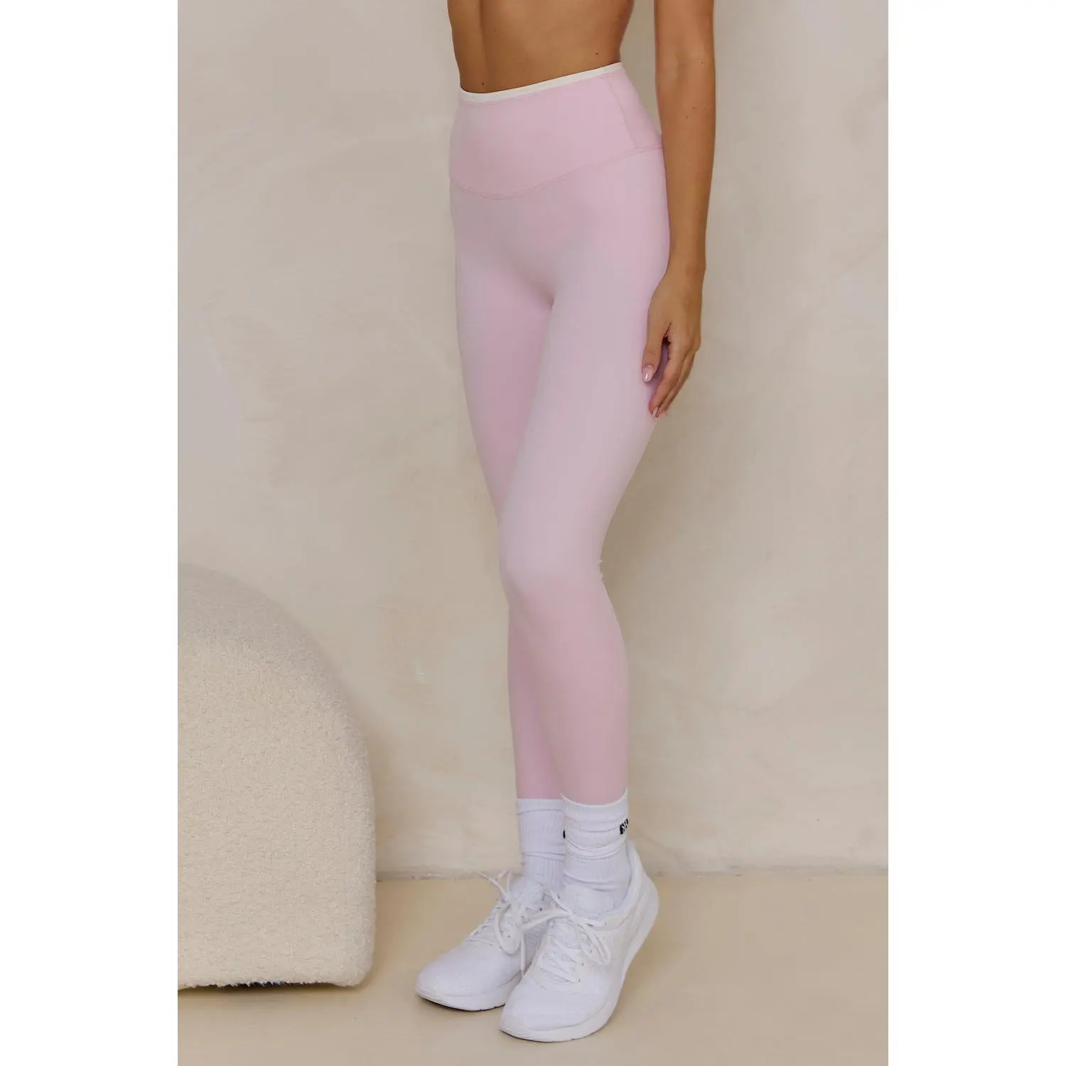 Astoria LUXE BALANCE Full Length Legging - Pink/Cream