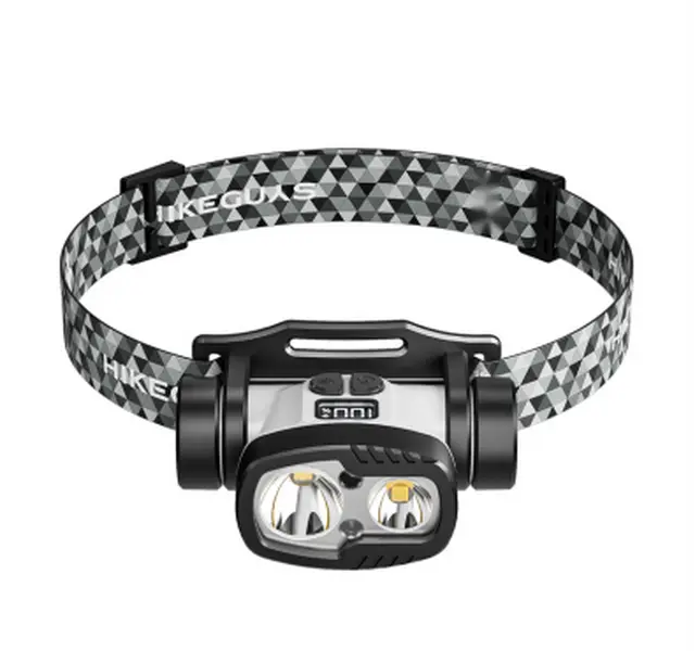 Rechargeable IPX5 LED Headlamp with Headband, Motion Sensor Lights, Digital Display, 90° Adjustable Angle, Type-C Fast Charge, Compact 100g Lightweight Head Torch with Batteries for Camping, Hiking, Dual Lamps, Adjustable Light Modes, 600 Mins, Outdoor Sp