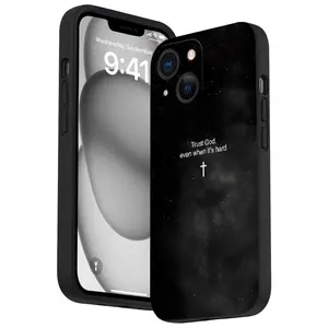 Cross Aesthetic Pattern Straight Edge Phone Case for iPhone 17 16 15 14 Pro Max 13 12 11 X XS Plus/Air/ProMax/Pro Shockproof Drop Protection Rugged Durable Silicone Cover