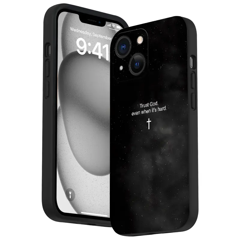 Cross Aesthetic Pattern Straight Edge Phone Case for iPhone 17 16 15 14 Pro Max 13 12 11 X XS Plus/Air/ProMax/Pro Shockproof Drop Protection Rugged Durable Silicone Cover