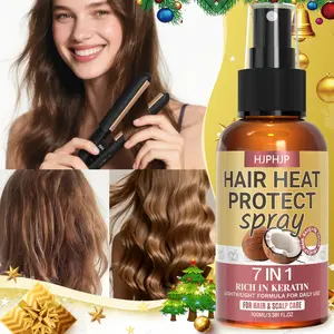 HJPHJP【 7 In 1】Leave In Conditioner, Heat Protection Spray For Hair-1Pc, Halloween/Christmas Gift For Her, With Keratin, 7 Care Effects, Split Ends, Instant Softness, Heat Damage Protection, Deep Hydrating, Heat Protectant Up To 450°F