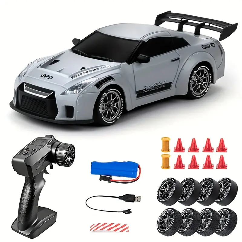 RC Car GTR Remote Control Drift Cars Full Size Mini Racing Kids Toy 2.4G Radio High Speed Model Vehicle Toys for Boys Children Gifts Kmoist