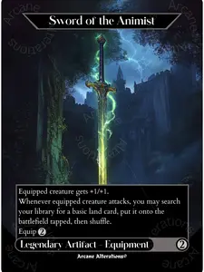 Sword of the Animist - Full Art Altered Art Custom Proxy Card