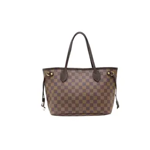 Pre-owned Louis Vuitton canvas Shoulder Bags Louis Vuttion Damier Ebene Neverfull PM Tote Bag (2260002188733)