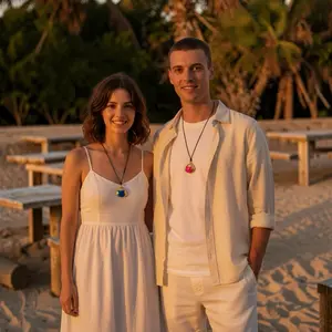 Clamshell Small Extendable Rope Necklace for Men and Women Unisex Fashion Accessory