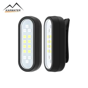 M Karmater Running Light, 2 Pack Clip on Flashlight for Runners Rechargeable Safety Lights for Walking at Night Hands Free Emergency LED Flashlight Work Light Warning Flashing Camping Hiking Walking Dog