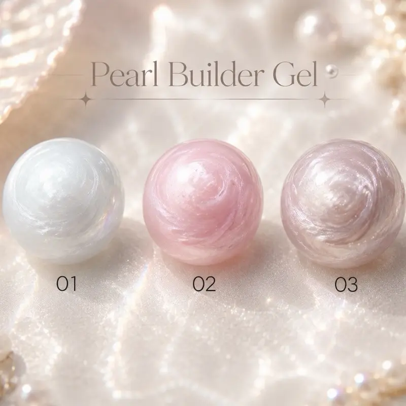 Pearl Builder Gel 15g – Pearl Nail Extension Gel – Self Leveling UV/LED Nail Gel