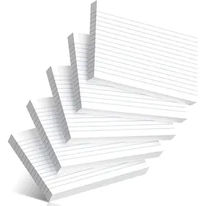 200 Pcs 4 x 6 Inch Ruled White Index Cards, College Ruled Flash Cards for School College Office and Home Organization, Durable Ruled Note Cards for Study To Do List, 5 Pack of 40