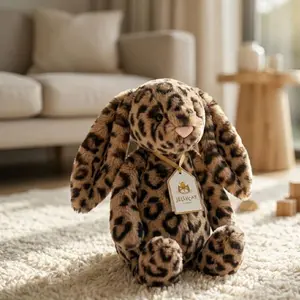 Jellycat Cobblehop Leopard Print Bunny Plush Toy – Soft Cuddly Stuffed Animal, Unique Bunny Gift, Nursery Decor, Cute Plushie Friend