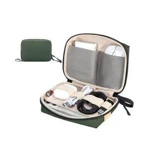 SIMTOP Small Electronics Organizer Travel Case, Portable Tech Case Pouch for Cable, Charger, Phone &
