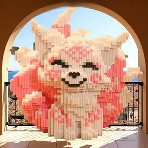 7238-Piece Nine-Tailed Fox 3D Puzzle Set, Animal Shape Puzzle, Exquisite DIY Model Building Kit for Birthday and Holiday Gifts, Fun and Engaging Craft Activity