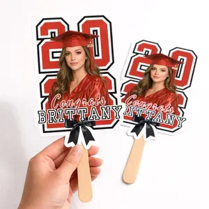 Custom Graduation Photo Fan, Senior Class of 2026 Party Favor & Keepsake