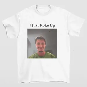 Larson I Just Roke Up Cotton Shirt, Meme Daniel Larson Tee Womenswear Clothing Graphic T-Shirt Unisex Cotton Shirt Party Gift Graphic Tees T-Shirt