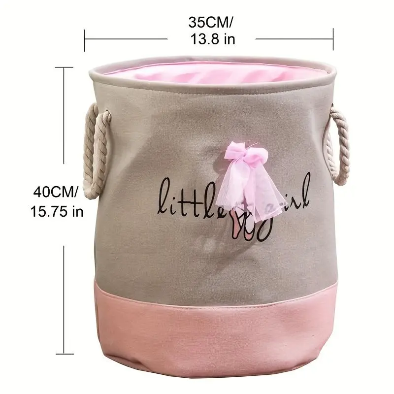 38L Polyester Foldable Rectangle Storage Bag - Home Organizer, Toy Organizer, Laundry Basket with Christmas Gift Bow Design for Holiday Use, Bows