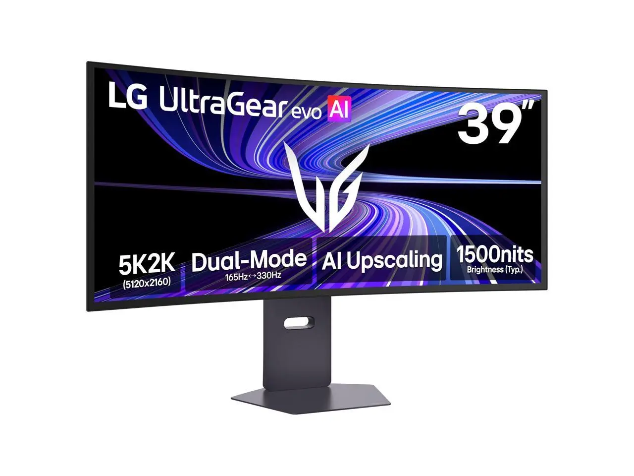 LG UltraGear 39 inch Dual Mode WUHD 5K2K 165Hz Full HD 330Hz FreeSync Premium Pro & G-Sync Compatible HDR500 USB-C Built-in Speakers Curved OLED Gaming Computer Monitor with Height Adjustable, Swivel & Tilt Stand 39GX950B-B