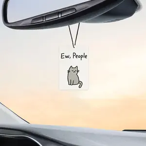 10 Pack Funny Car Air Freshener, Sarcastic Meme Hanging Freshener for Car & Home, Black Ice Inspired Scent, Double-Sided Design, Long Lasting, 10 Pack Individually Sealed, Introvert Humor Gift