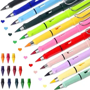 6/10/12 Color Set Eternal Pencils, Break-Resistant Student Pencils, HB Ink-Free Unlimited Pencils, Children's Art Sketch Colored Drawing Pencils, Children's School Supplies Stationery, Replaceable Tips, Eraser