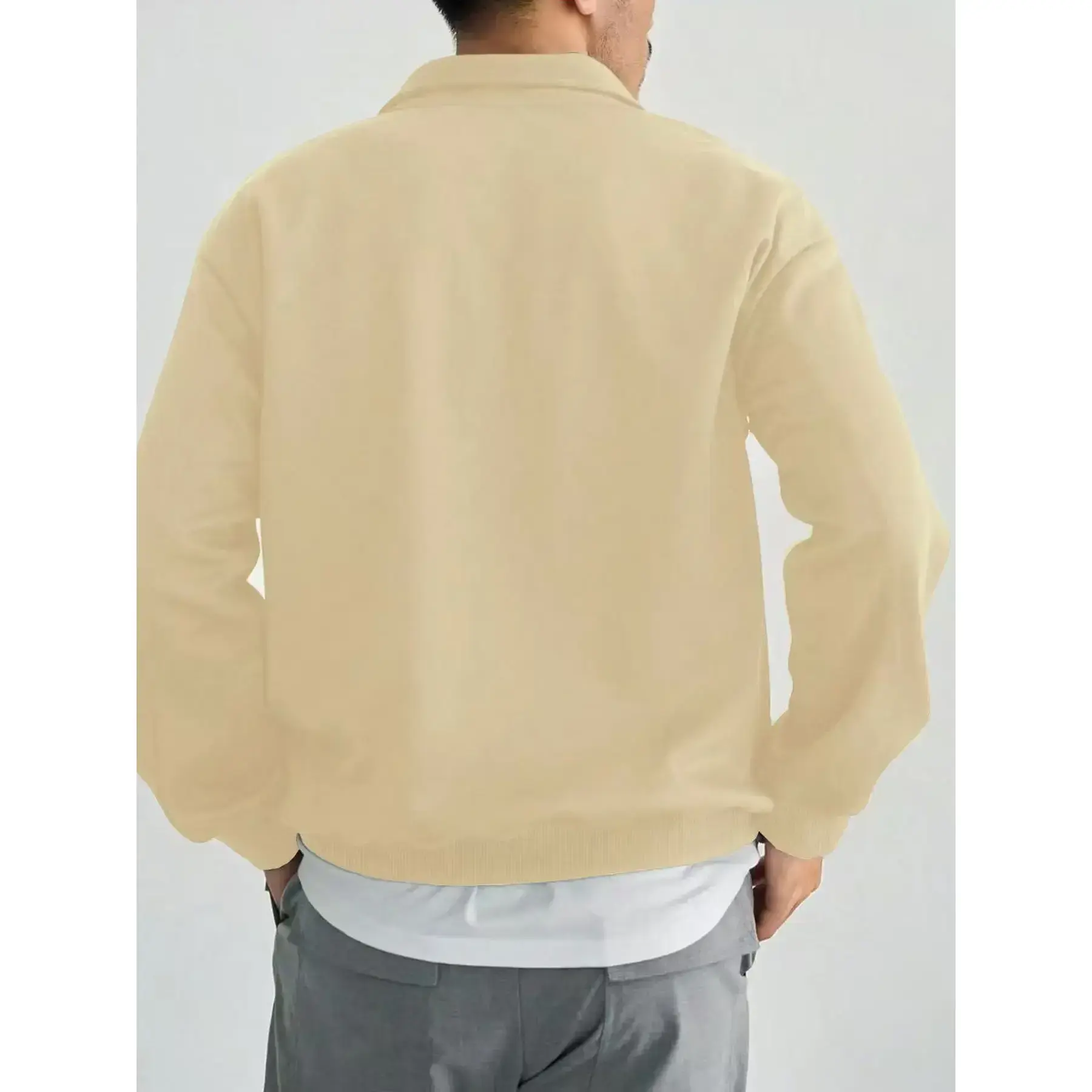 Men's Loose Half-Zip Sweatshirt, Casual Fitted Plaid Pullover, Fall & Winter Streetwear, Daily Wear, Trendy Sports Leisure Clothing Men's Loose Half-Zip Sweatshirt, Casual Fitted Plaid Pullover, Fall & Winter Streetwear, Daily Wear, Trendy Sports Leisure Clothing