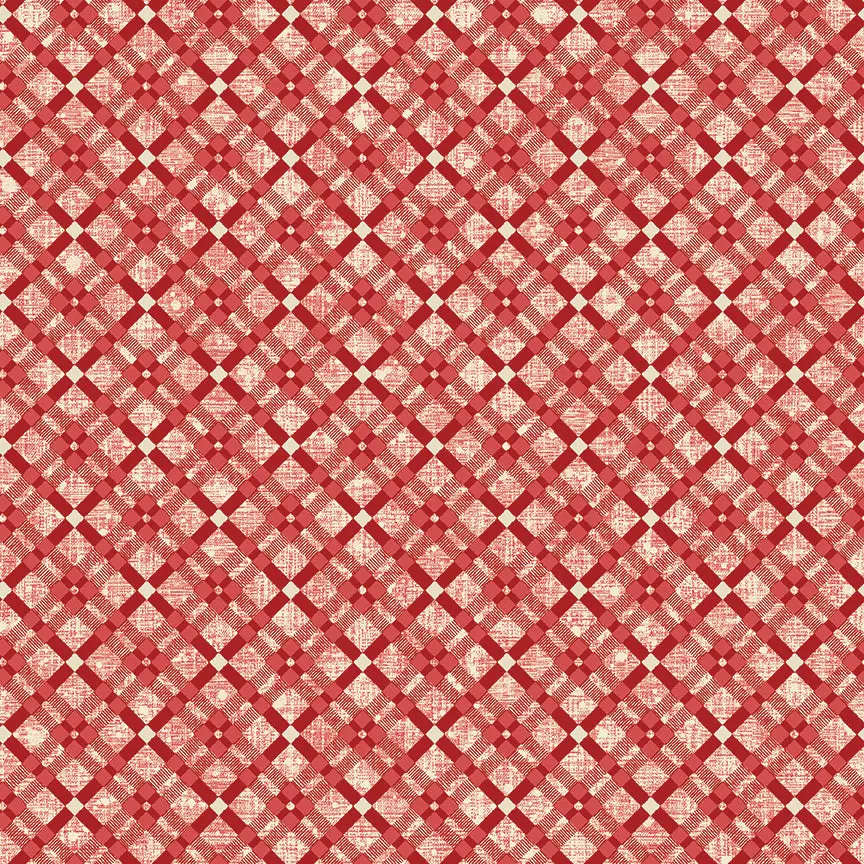 Fabric Benartex Red Winter Tartan Winter Haven by the Quarter Yard 16797-10