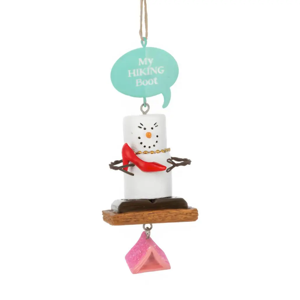 S’mores Glamping My Hiking Boot Ornament