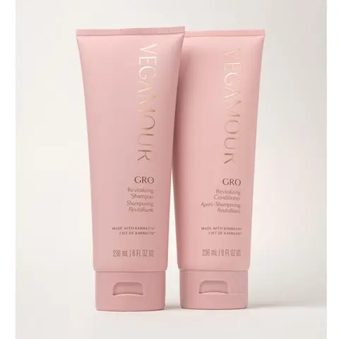 Vegamour GRO Hair Thickening Shampoo & Conditioner Set – Revitalizing Duo for Hydrated, Stronger, Fuller Hair | All Hair Types & Color Safe