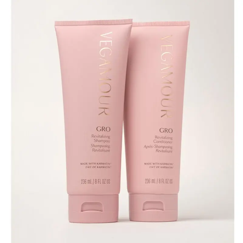 Vegamour GRO Hair Thickening Shampoo & Conditioner Set – Revitalizing Duo for Hydrated, Stronger, Fuller Hair | All Hair Types & Color Safe