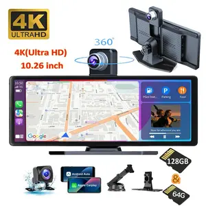 10.26 " 4K Ultra HD Portable Car Stereo withWireless Carplay , mirror link fm，Carplay Radio touchScreen, Car Video Players for any car touch screen