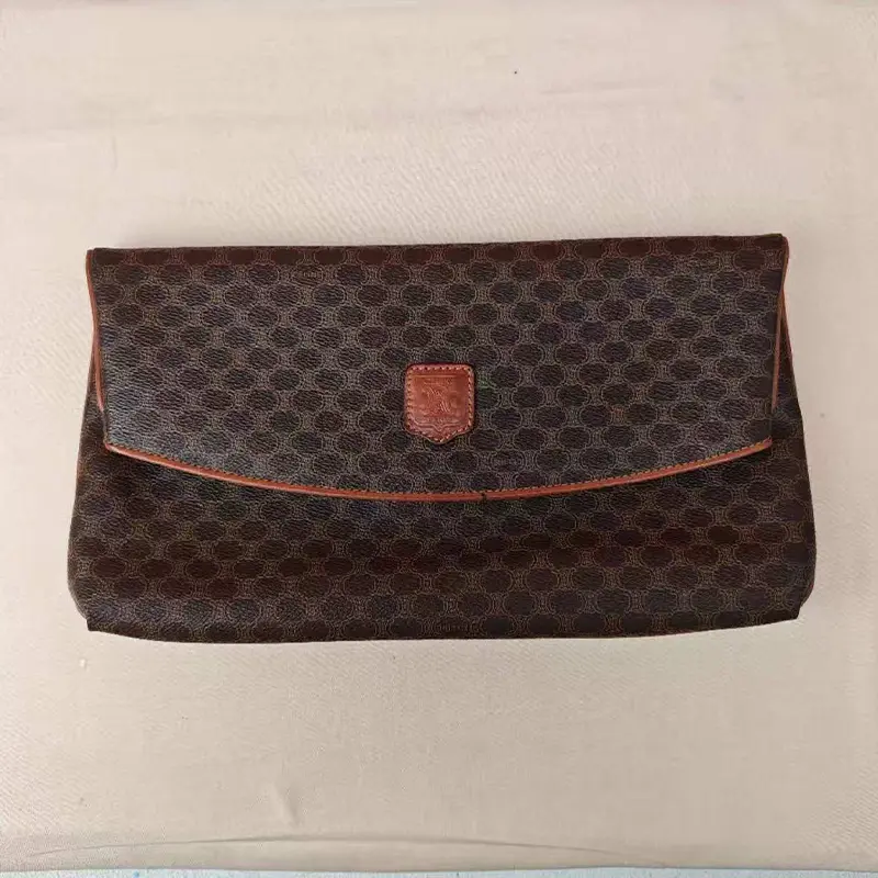 Pre-owned Celine Macadam Clutch Bag Vintage Chic Purse Trifold Wristlet