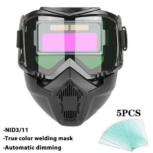 True color automatic dimming welding mask, suitable for welding work tig