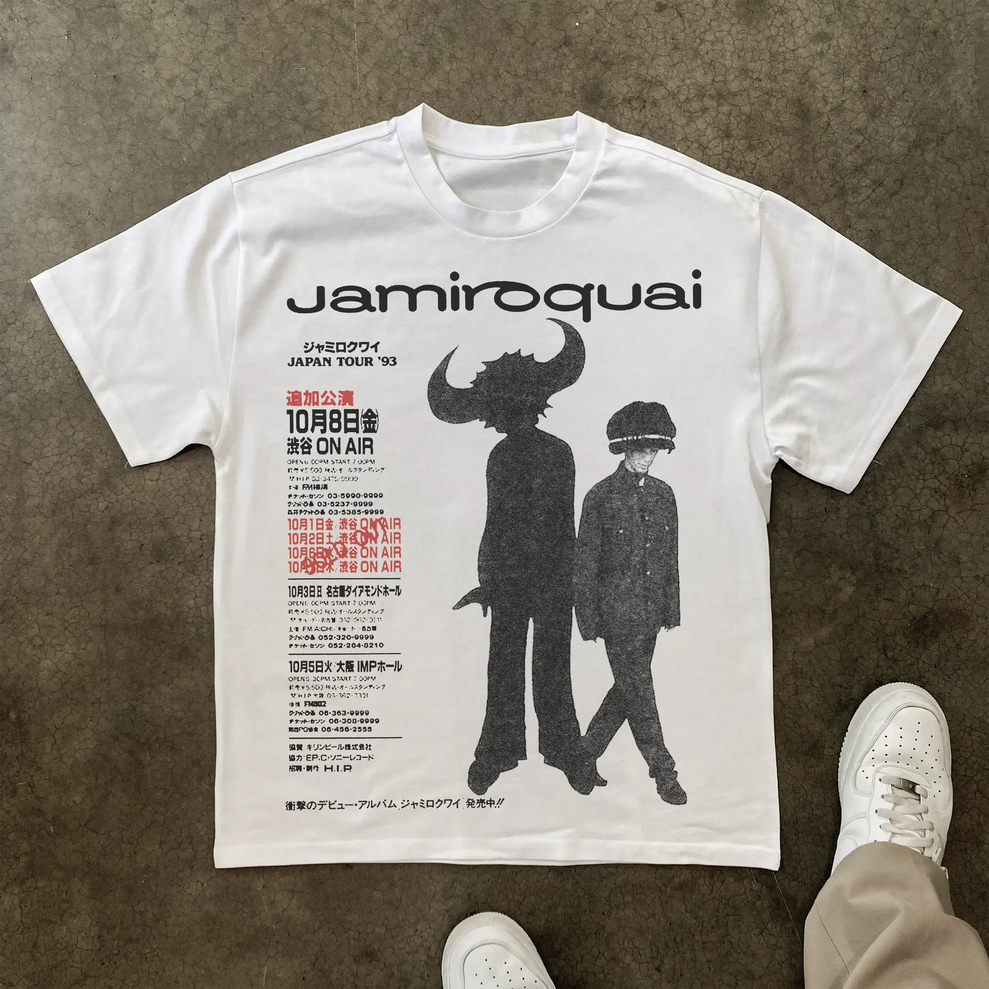JAMIROQUAI TOUR HEAVYWEIGHT WHITE T-SHIRT - TikTok Shop
