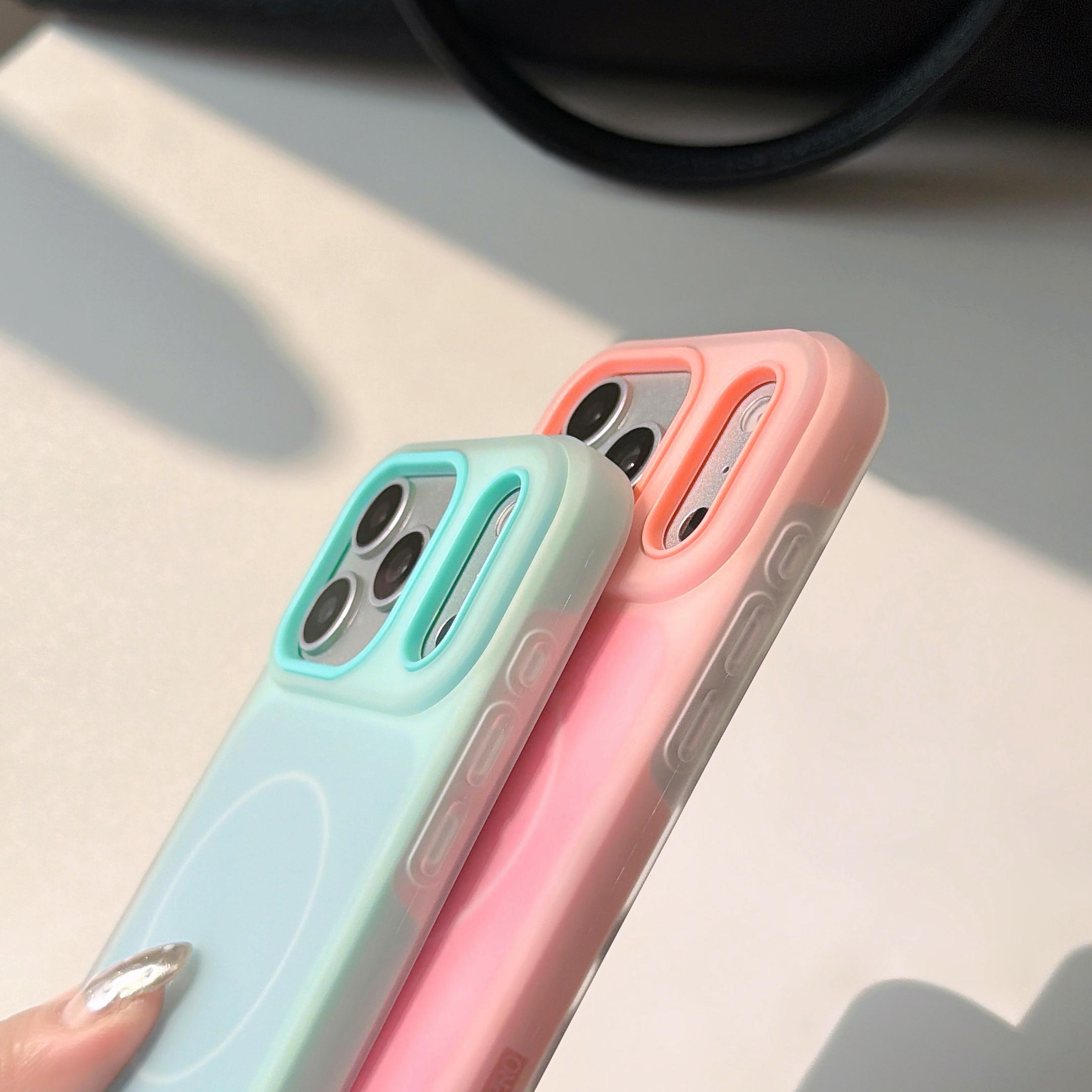 For iPhone 17 16 15 14 13 Pro Max 2 In 1 Dual Layer Magnetic Phone Case, Jelly Soft Silicone Candy Color Block PC Hybrid Shockproof Bumper Cover Compatible With Magsafe Wireless Charging