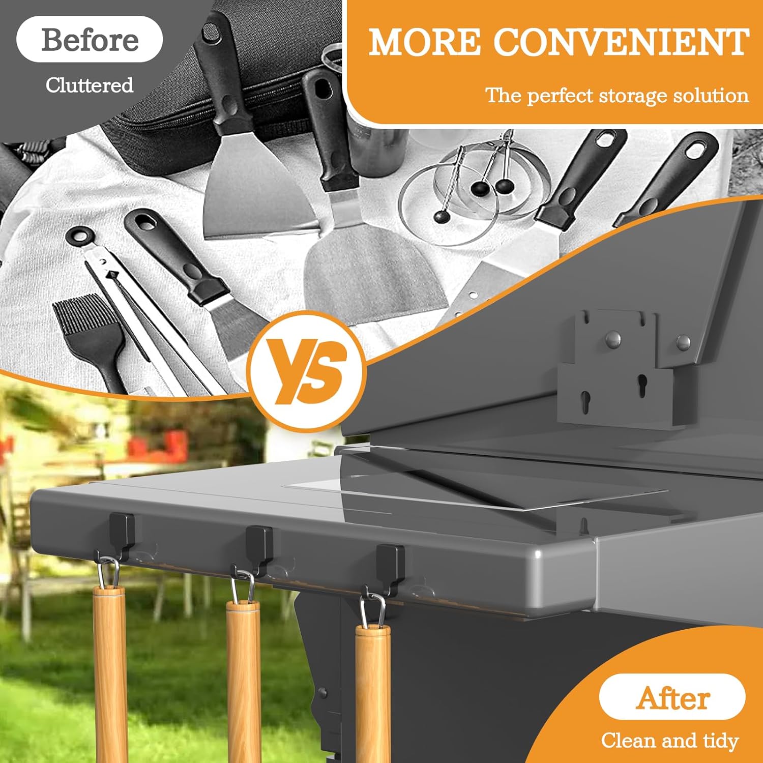 3 Pcs Magnetic Grill Hooks for Traeger Grills Rust Proof Outdoor Magnet Hooks for Pellet Smokers Hanging Barbecue Tools Kitchen Outdoor Use Easy Install Set of 3