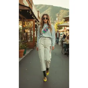 RaTChet BunneeZ Belted Barrel-leg Chino Pants