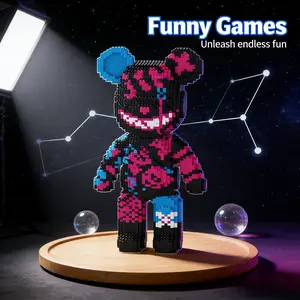 Night Bear 3D Puzzle Teddy Bear Decoration, Bookshelf Home Office Cabinet Decor, Party Living Room TV Stand Display, Ideal Housewarming Gift