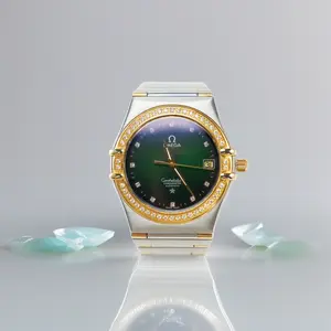 Omega Constellation Series Green Dial with Gold Case, Mechanical Movement, 35.5mm