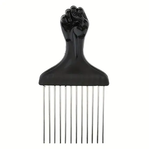 1pc Stainless Steel Hair Salon Pick Combs, Wig Braid Hair Styling Comb, Salon Barber Shop Professional Hair Styling Tool For Curly Thick Tangled Hair